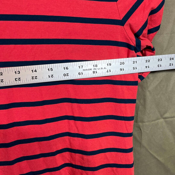 Tommy Hilfiger Striped Red Blue Midi Dress 3/4 Sleeves Nautical Americana Sz XXL - Picture 10 of 11